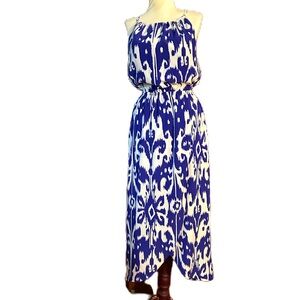 Athleta Purple and White Patterned Maxi Dress